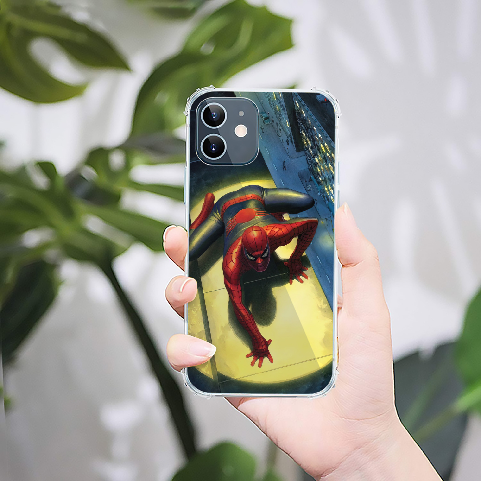 （画像用） Spider Man スパイダーマン 【iPhone 12シリーズ対応】透明スマホケース（クリアソフトケース）